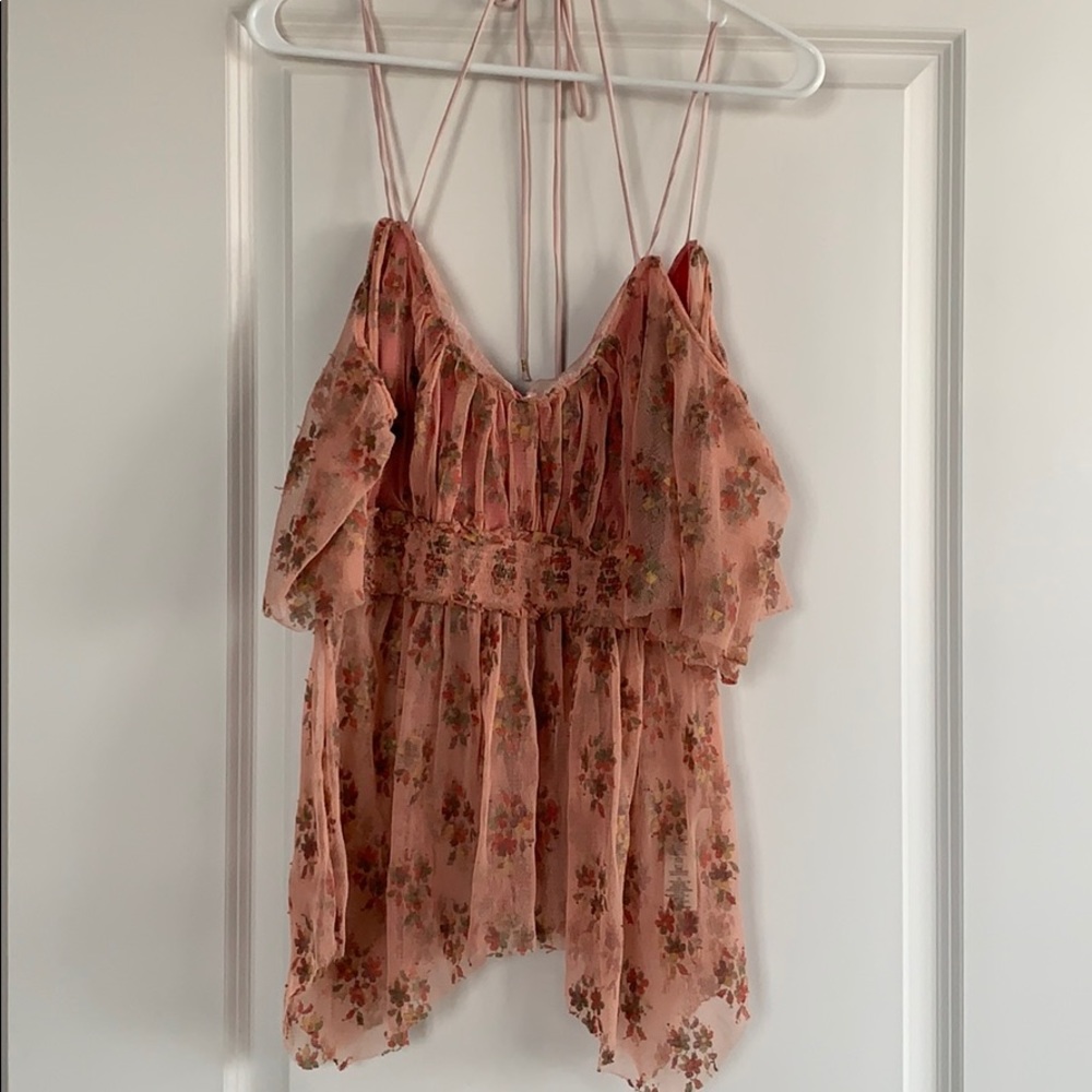 Free People open shoulder shirt